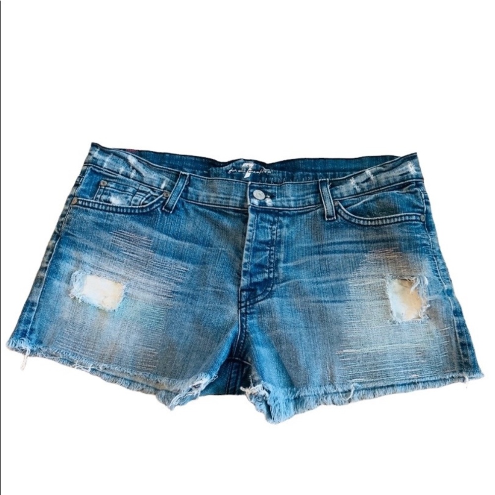 7 For All Mankind Cutoff Jean Shorts Size 29